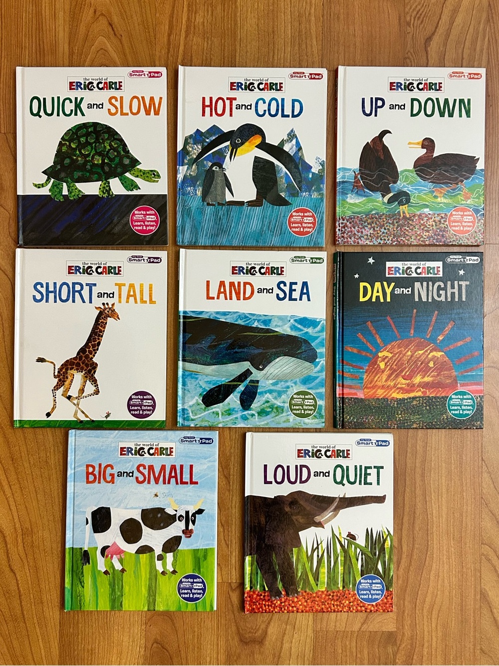 Eric Carle My First Smart Pad Library 8 Book Set Opposites Books Only